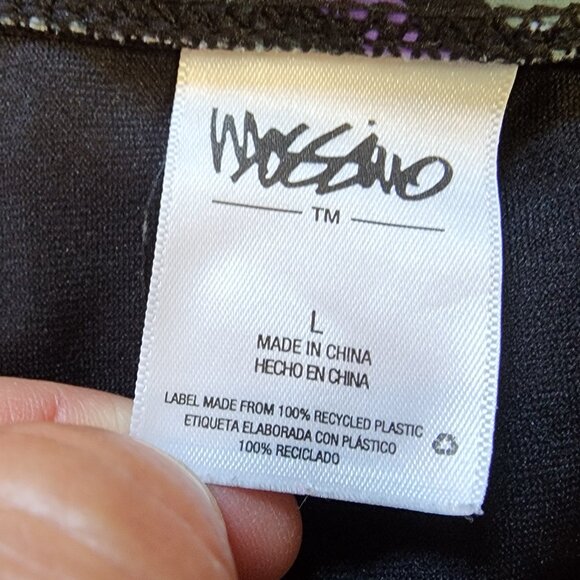 Mossimo Supply Co. Purple/Black Zig-Zag Print Bikini Swim Suit Bottom Size Large - Picture 7 of 13